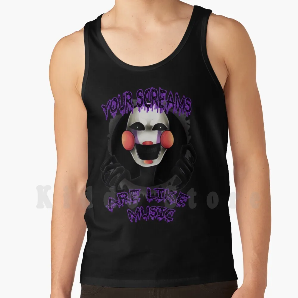 Майка с надписью Five Nights At-The жилет из 100% хлопка Fnaf At марионетка Fnaf2 2 Acidiic Sai - купить