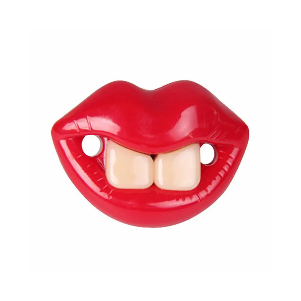 Детские забавные зубы форма безопасный силиконовый соска Младенческая игрушка