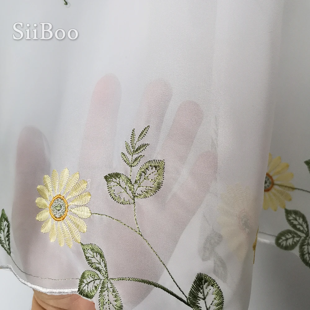 Новинка 2016 модная кружевная полузанавеска с цветочной вышивкой занавеска для