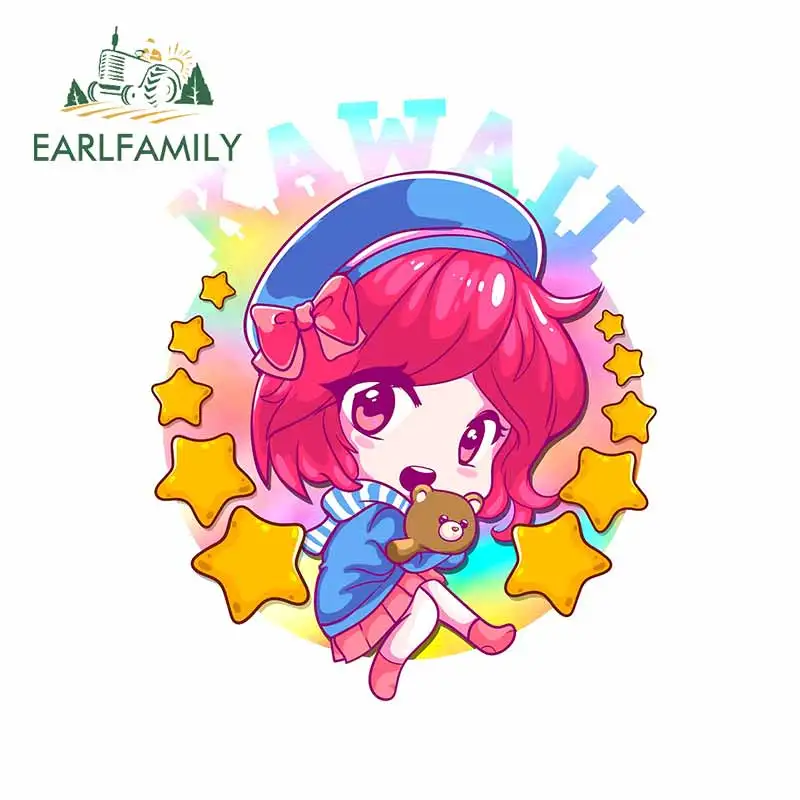 EARLFAMILY 13 см x 10 7 Kawaii в виде милого героя аниме девочка багажник автомобиля Стикеры