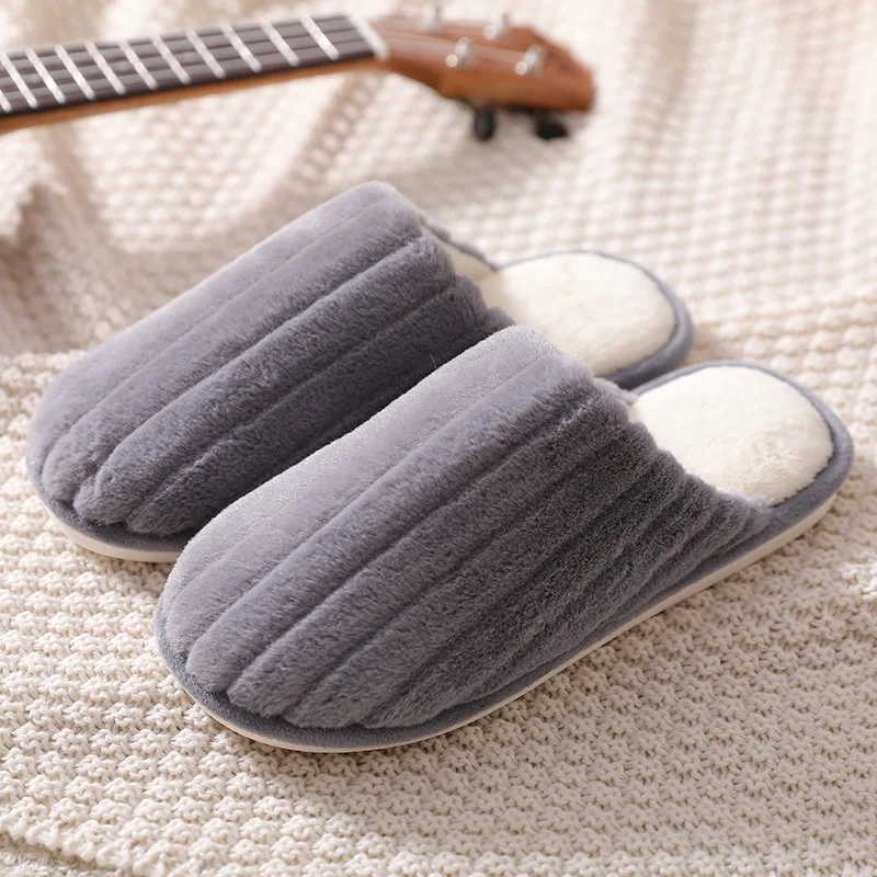 Женские меховые тапочки с бантом мягкие домашние хлопковые тапки пенным