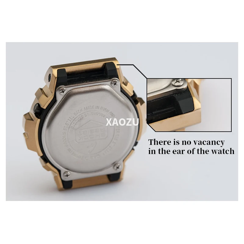 Ремешок для часов XAOZU DW6900 черный металлический корпус из нержавеющей стали