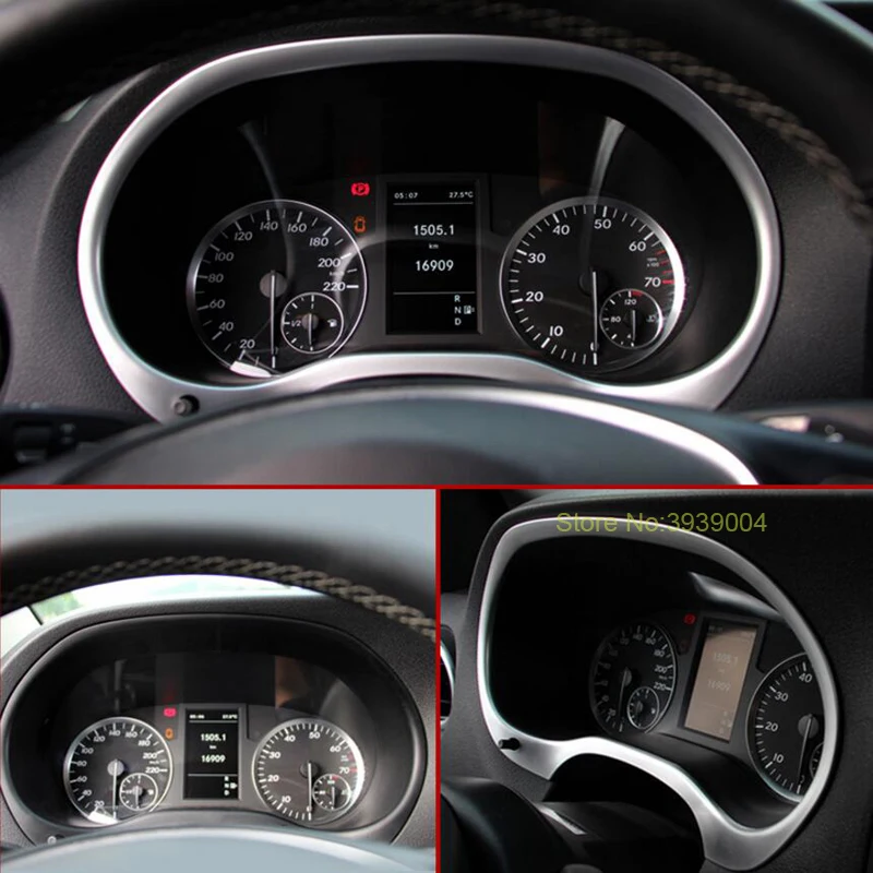 Для Mercedes Benz Vito 2016-2017 1 шт Матовый ABS хром украшения для приборной панели автомобиля