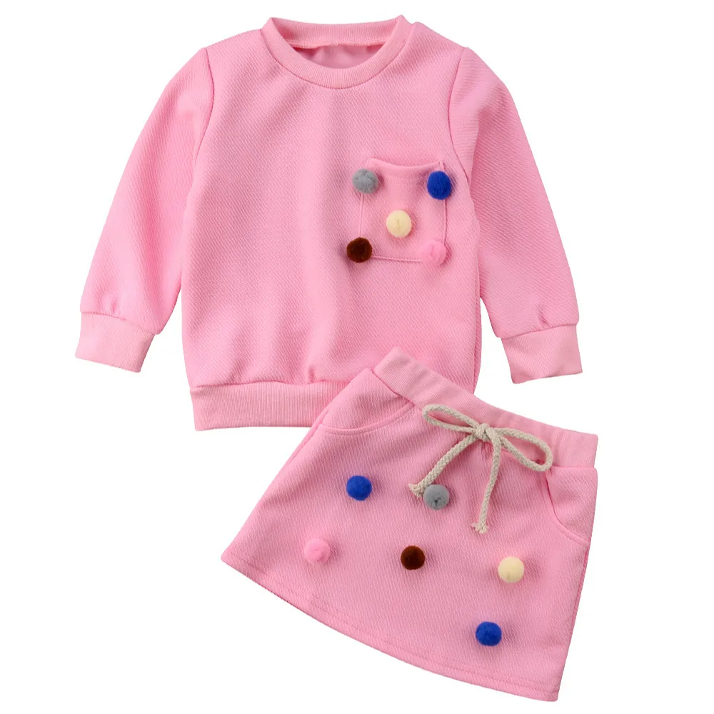 Детский осенне зимний комплект детской одежды свитшот с длинным рукавом и мини