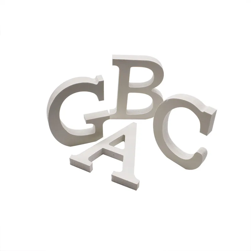 Деревянные деревянные буквы белые английские алфавиты 1 шт. декоративные