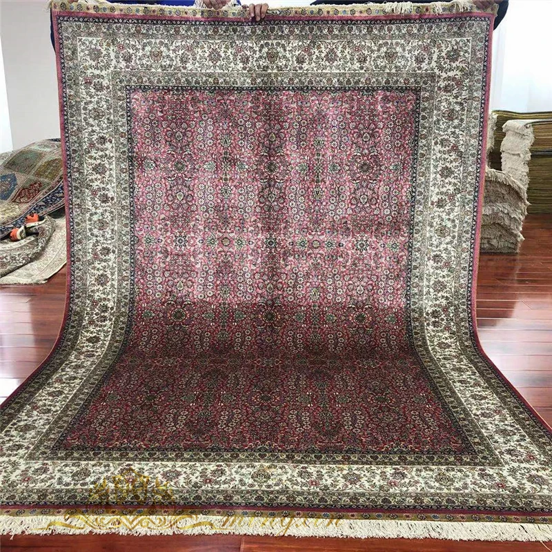 

5'x7' Classic Silk Rugs Hand Knotted Pink Floral Oriental Handmade Area Carpets