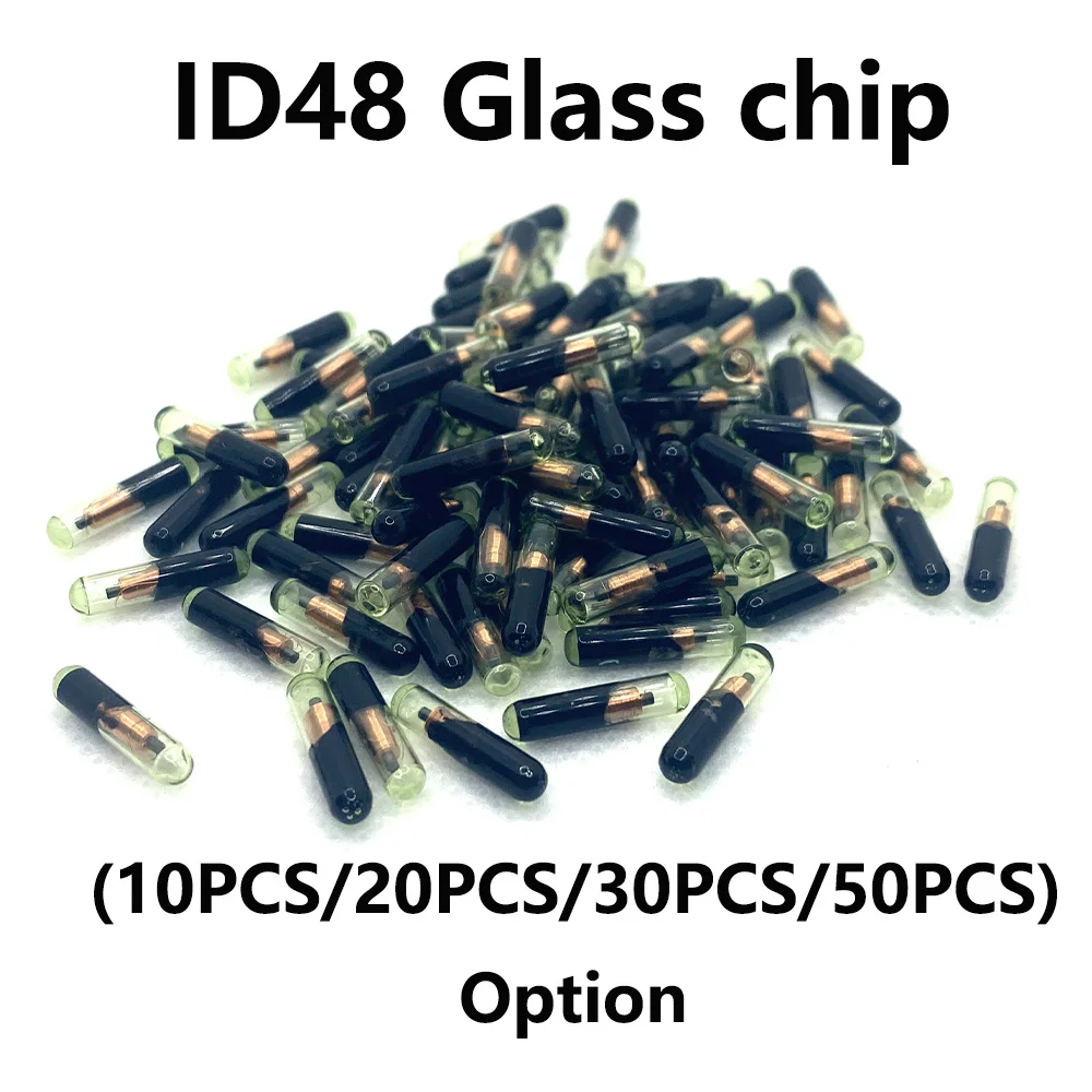 

10X 20X 30X 50X 100X Car key Glass Transponder ID48 ID 48 chip T6 Crypto Unlocked Chip For Vollkswagen Audi Seat Skoda Hondda
