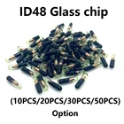 10X 20X 30X 50X 100X Автомобильный ключ стеклянный транспондер ID48 ID 48 чип T6 криптовалют разблокированный чип для Vollkswagen Audi Seat Skoda Hondda