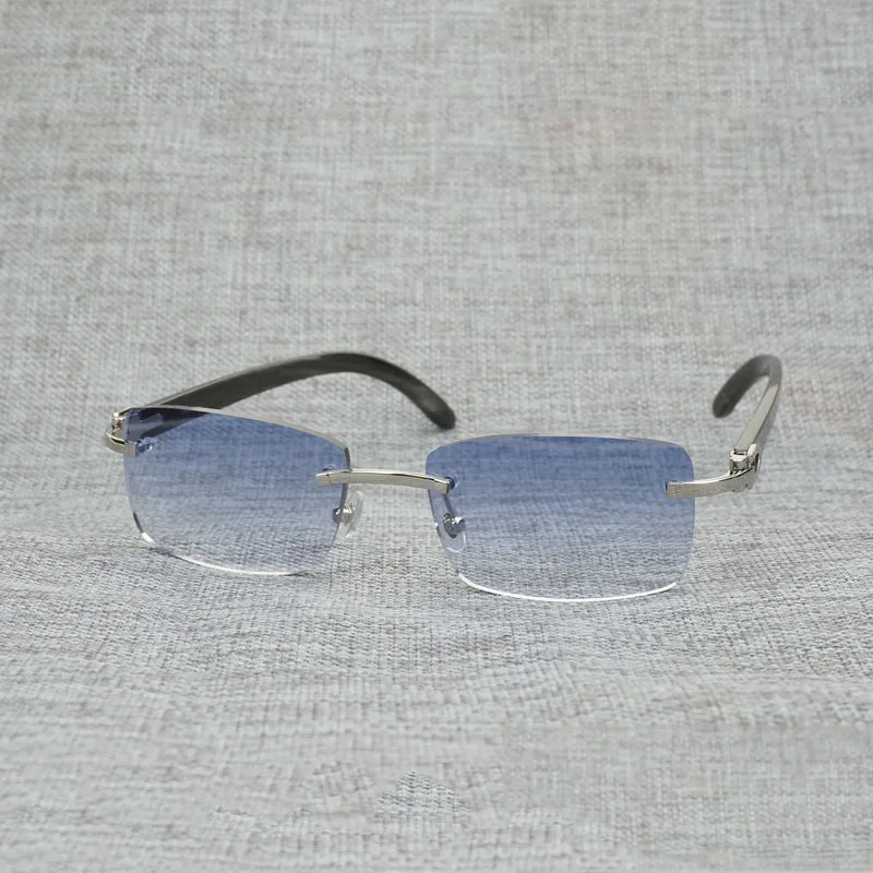 Винтажные Солнцезащитные очки из натурального дерева, мужские очки без оправы с рогом буйвола, женские очки для улицы, аксессуары Oculos, квадратные солнцезащитные очки 012N