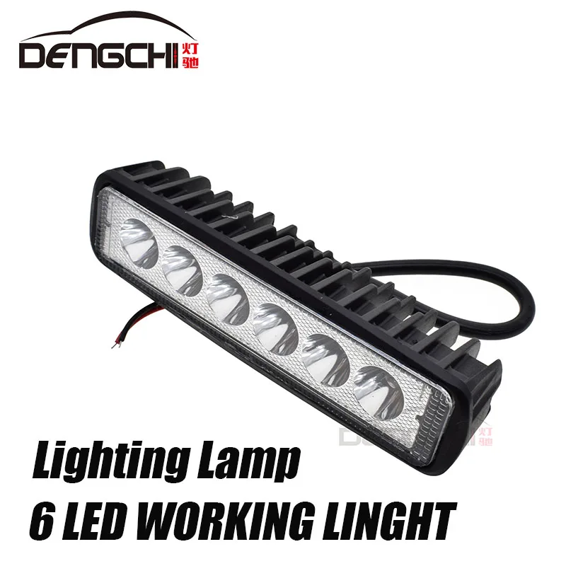 6 LED s 12 V 18 W Светодиодный фонарь для мотоцикла|Световая рейка/рабочее освещение| |