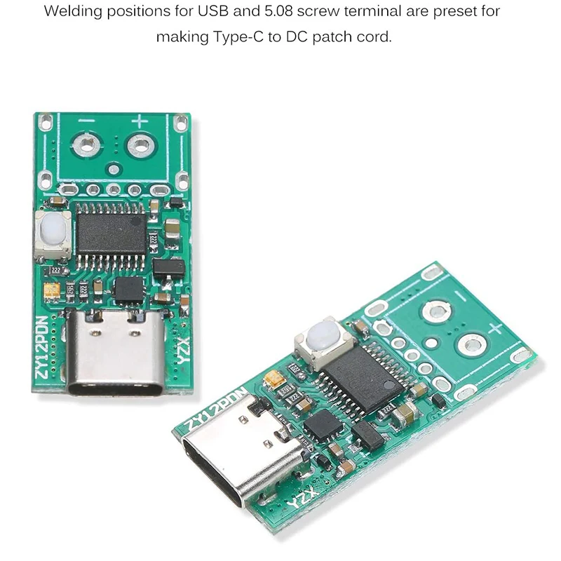 USB C PD2.0/3 0 в DC преобразователь модуль питания декодирование Быстрая зарядка