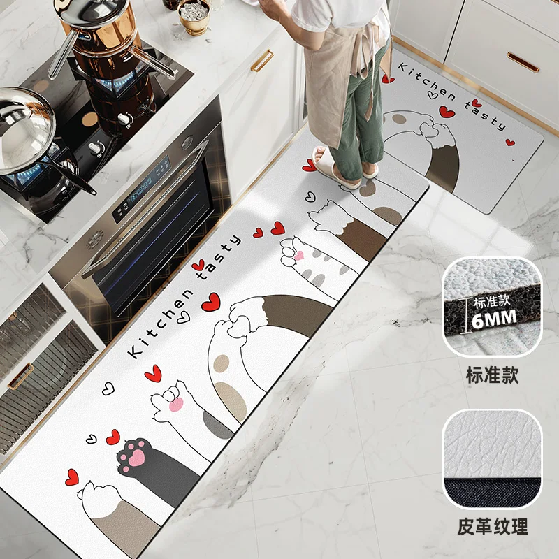 waterproof oilproof pvc kitchen carpet cartoon moder kitchen floor door mat anti slip mats home entrance front door doormats free global shipping