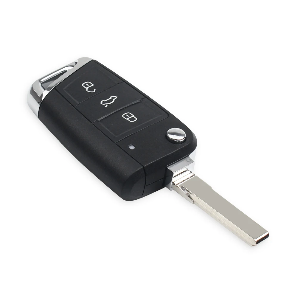 Dandkey Folding Car Key Shell For VW Gollf 7 MK7 Skoda Octavia A7 Seat Remote Keyless Auto 3 Buttons Case Fob Replacement | Автомобили и
