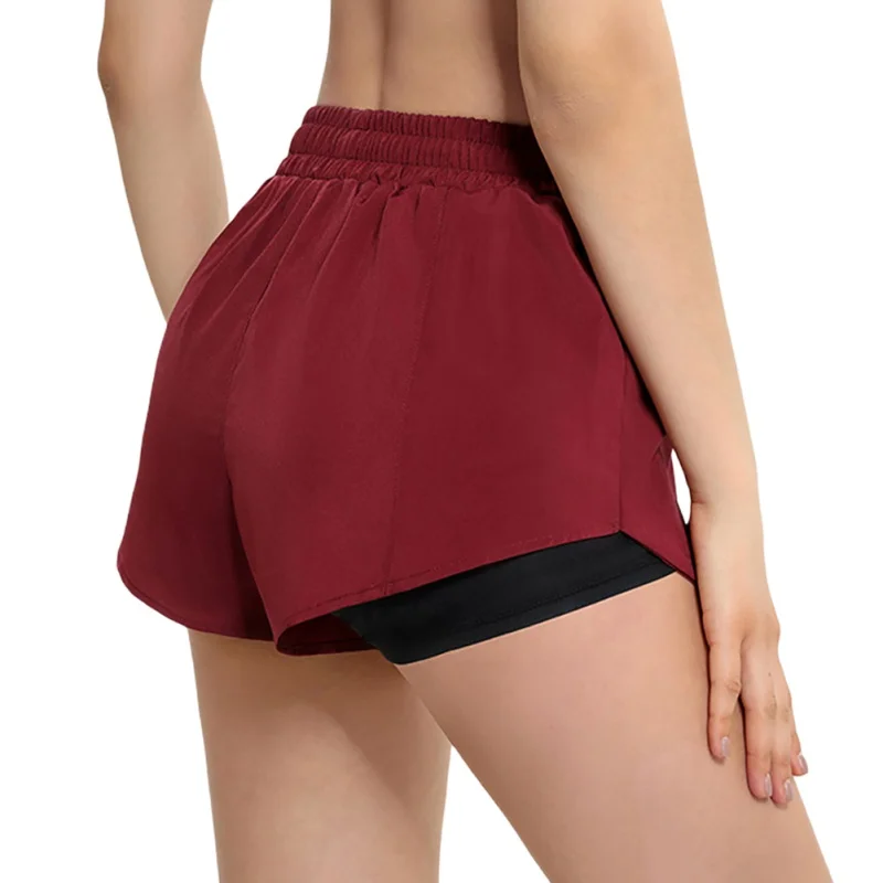 

New Loose Sports Shorts Women's Two Piece Running Fitness Leisure Yoga Shorts