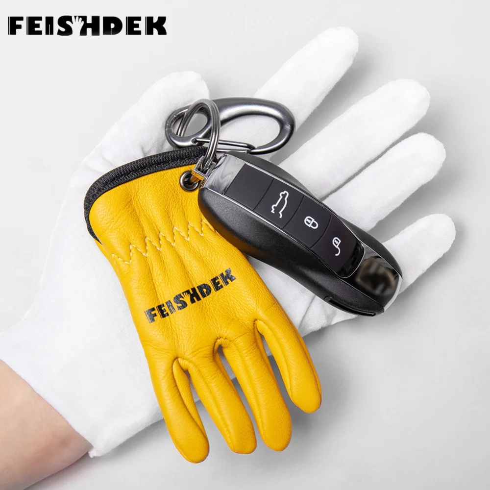 Кожаные брелки для ключей модный дизайн женщин мужчин и Очаровательные перчатки