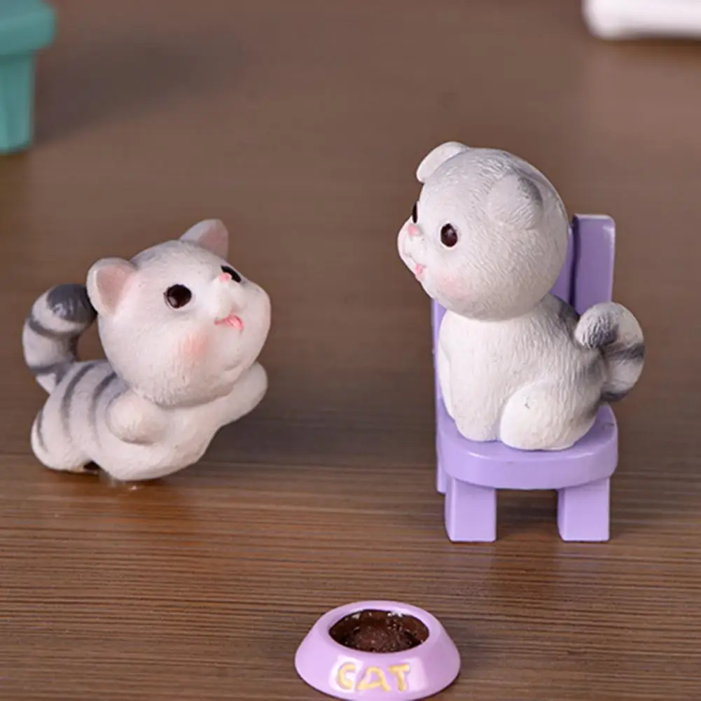 Маленькая статуя кошки Милая кошка ремесла небольшого размера уникальная