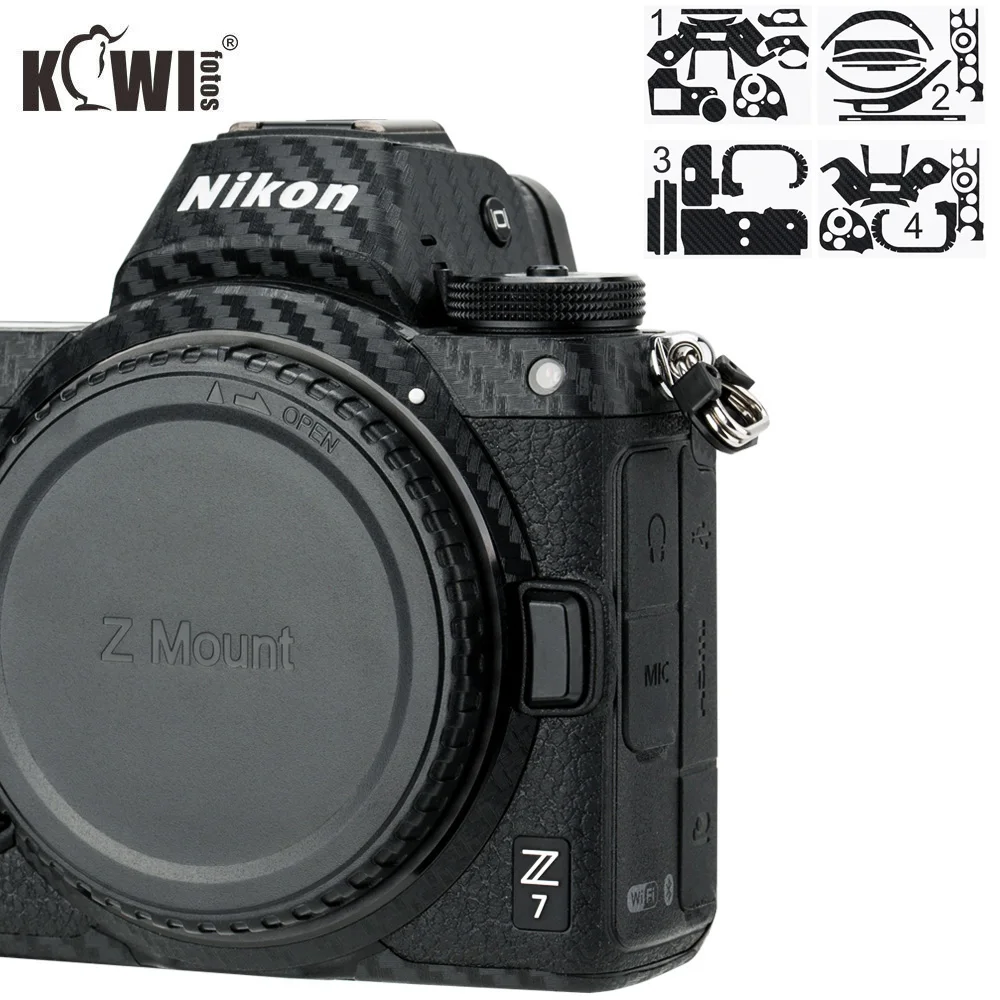 Protetor para Nikon Protetor de Pele Película de Fibra de Carbono Anti-risco Câmera Corpo Capa Adesivo z7 z6 Anti-slide Grip Titular 3m
