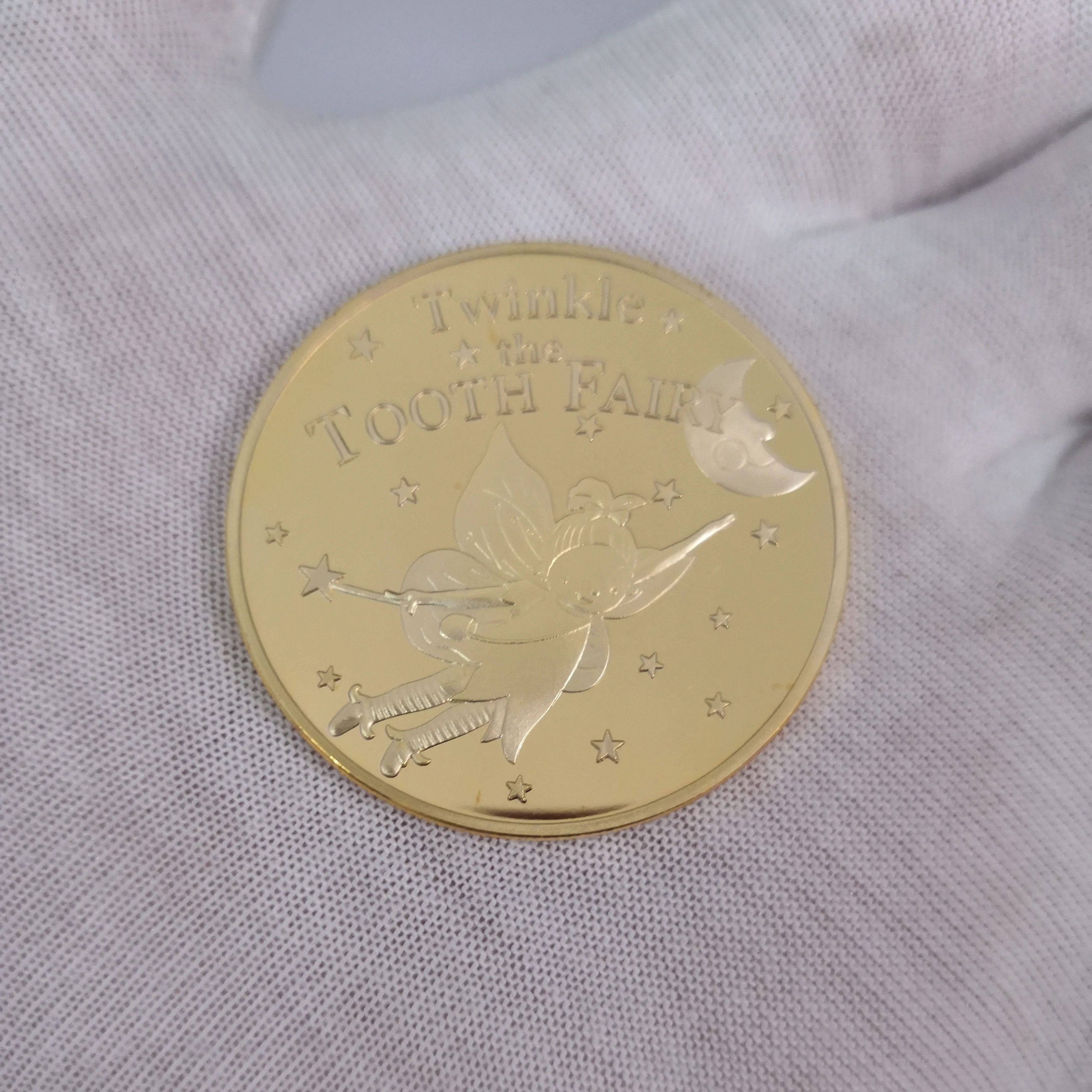 Позолоченная Мерцающая Зубная фея памятная монета детский подарок сувенир для