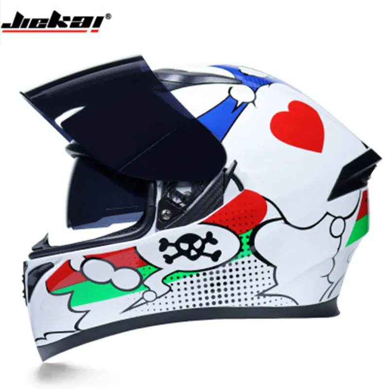 

Capacete ,Moto Helmet Jiekai 316 double lens motorcycle helmet cross-country running helmet full face helmet casque motocross