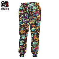 ogkb mens jogger pants casuals 3d psychedelic graffiti printed men sports pants comfortable streetwear oversized 6xl streetwear