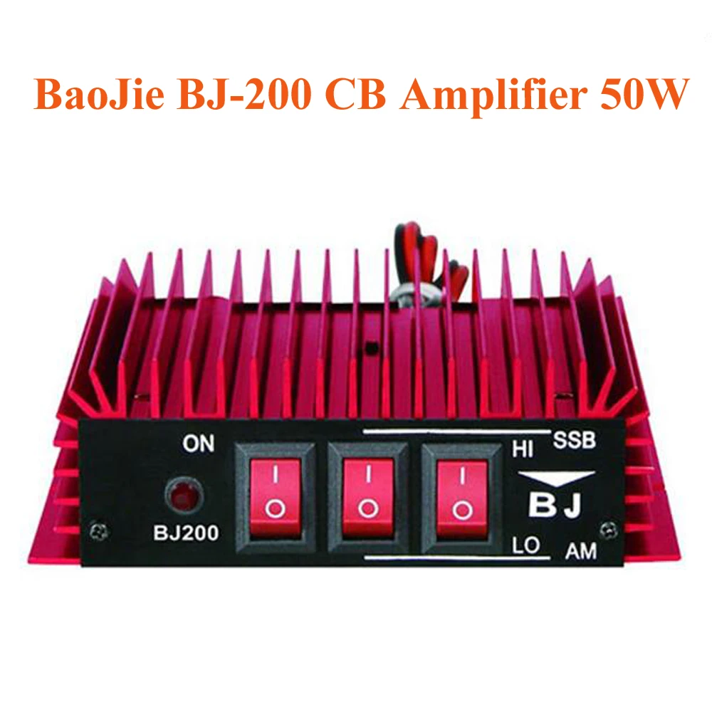 BaoJie BJ-200 50W CB Radio Power Amplifier HF Amplifier 3-30 MHz AM/FM/SSB/CW Walkie Talkie CB Amplifier