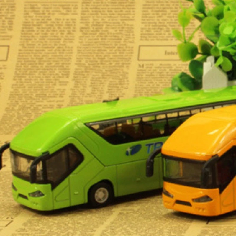 

High Simulation Alloy Bus Scale Alloy Pull Back Toy Cars,Open Door Bus Model