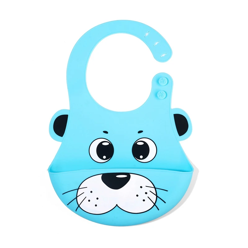 Детские мягкие силиконовые нагрудники с мультяшным животным рисунком Детский