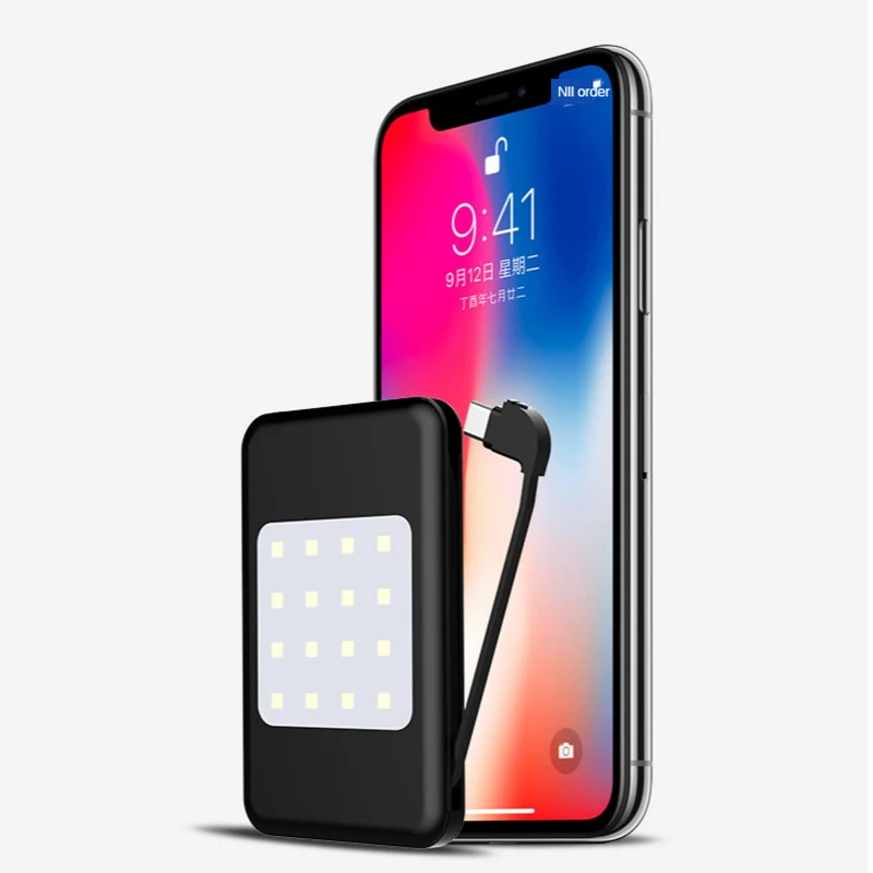 10000mAh Solar Power Bank Fast Charger Built in Cable LCD Type C Powerbank Portable Charging for Iphone Xiaomi gift | Мобильные