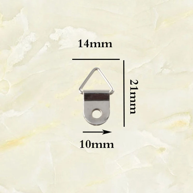 Высококачественное металлическое серебряное треугольное D образное кольцо