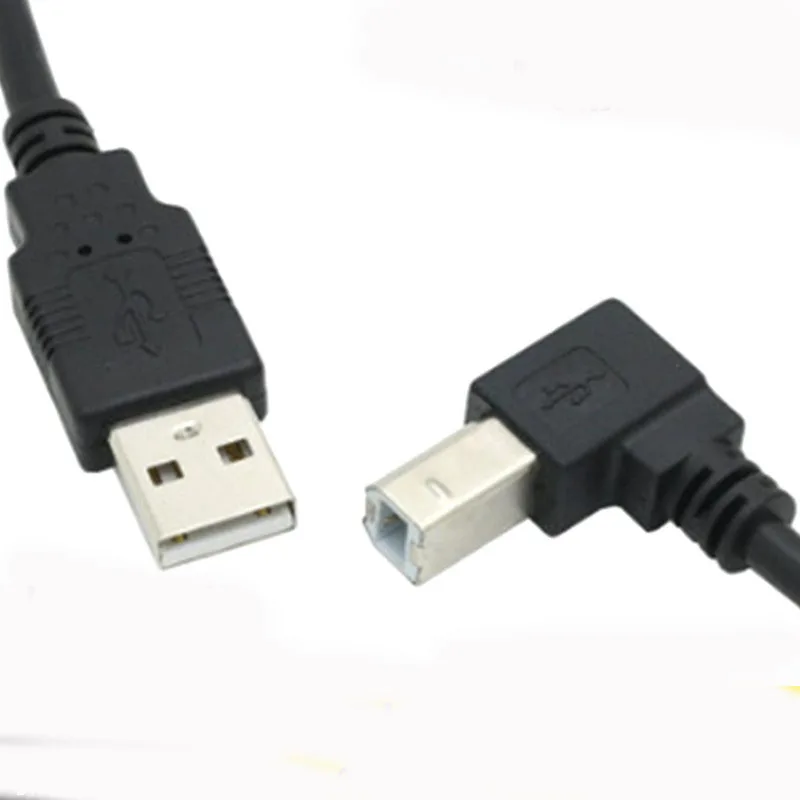 Новый 90 градусов угол 3 фута USB 2 0 A к usb2.0 B кабель для сканеров принтера Шнур hp canon