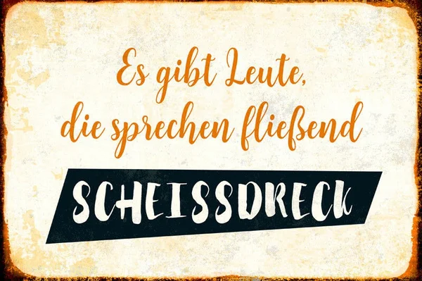 

Плавучая Оловянная вывеска Scheissdreck, изогнутая Оловянная вывеска 20x30 см