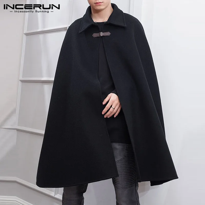 

Мужская длинная уличная куртка, модный однотонный плащ-Тренч с лацканами, зимняя накидка из искусственной смески, 5XL