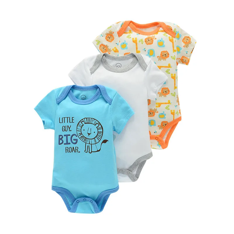 

Ircomll 3pcs/lot Newborn Baby Clothes Infant Baby Jumpsuit Fashion Boys Girls Body Suits Short Sleeve Newborn Baby's Rompers