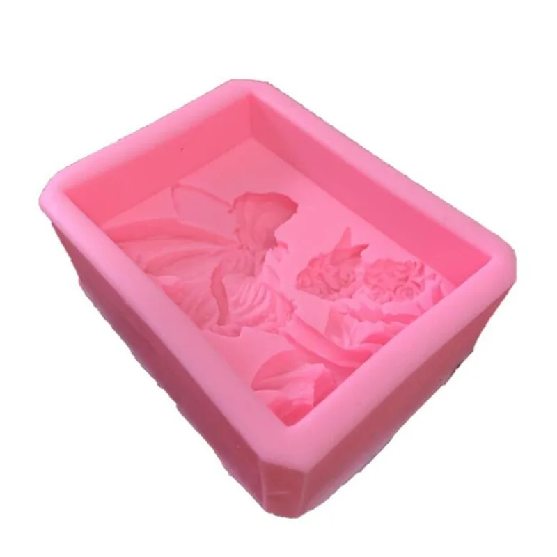 Силиконовая форма для мыла ручной работы с цветами сказочными ангелами