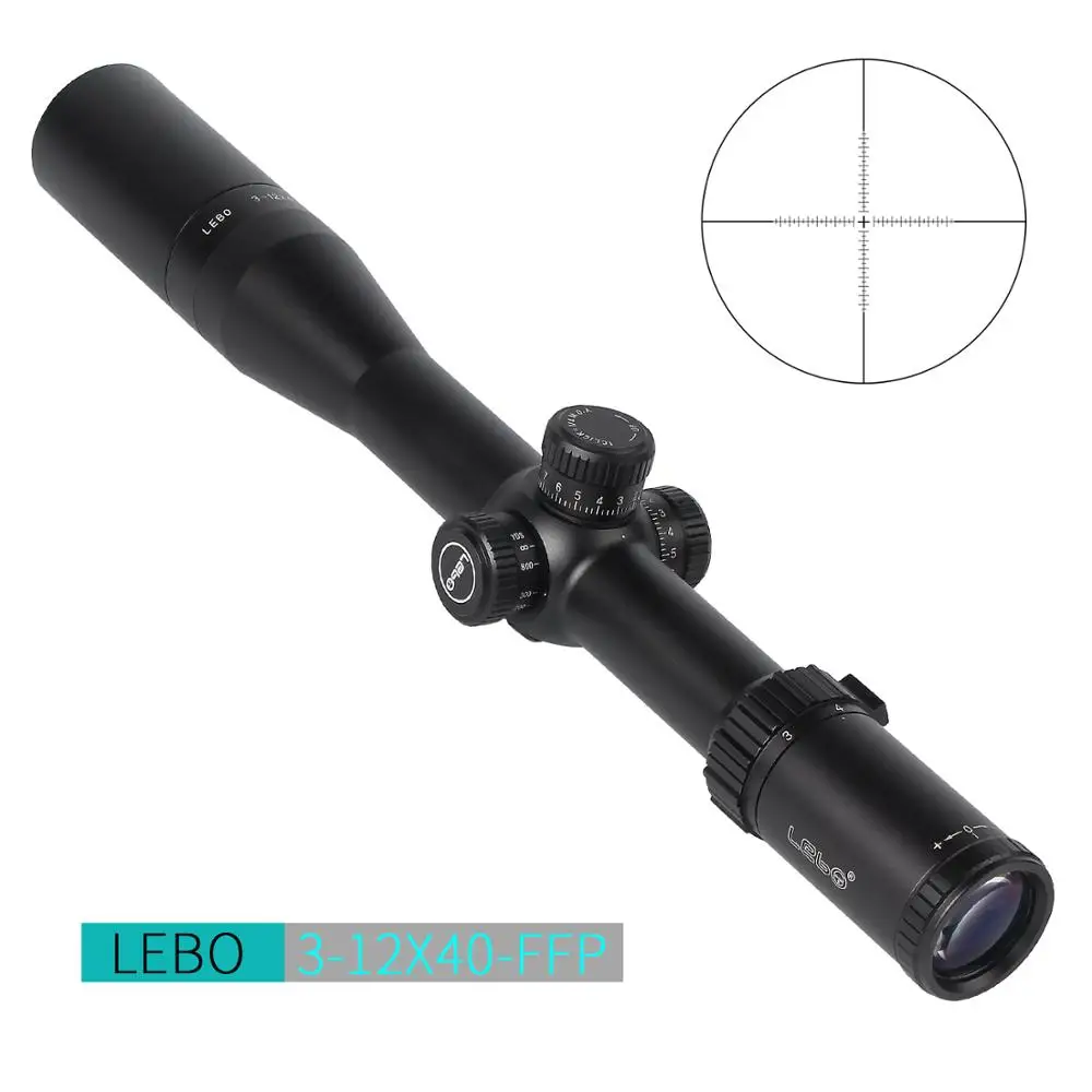 LEBO BJ 3 12x40 FFP оптический прицел Сторона Параллакс охотничий первый фокальный