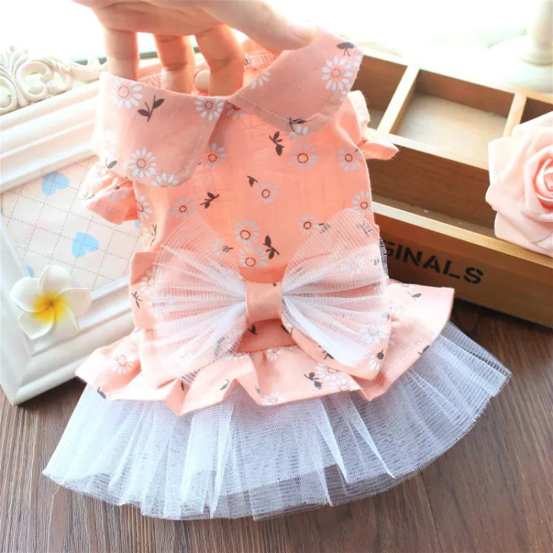 Новые милые платья для кошек милая одежда домашних животных Рождественский