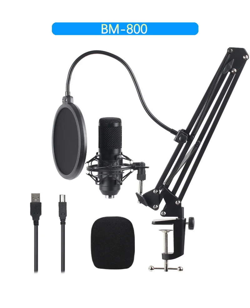

Professional Condenser Microphone BM 858 usb Microphone Studio Recording Podcast Microphone for Computer/PC Streaming Tiktok