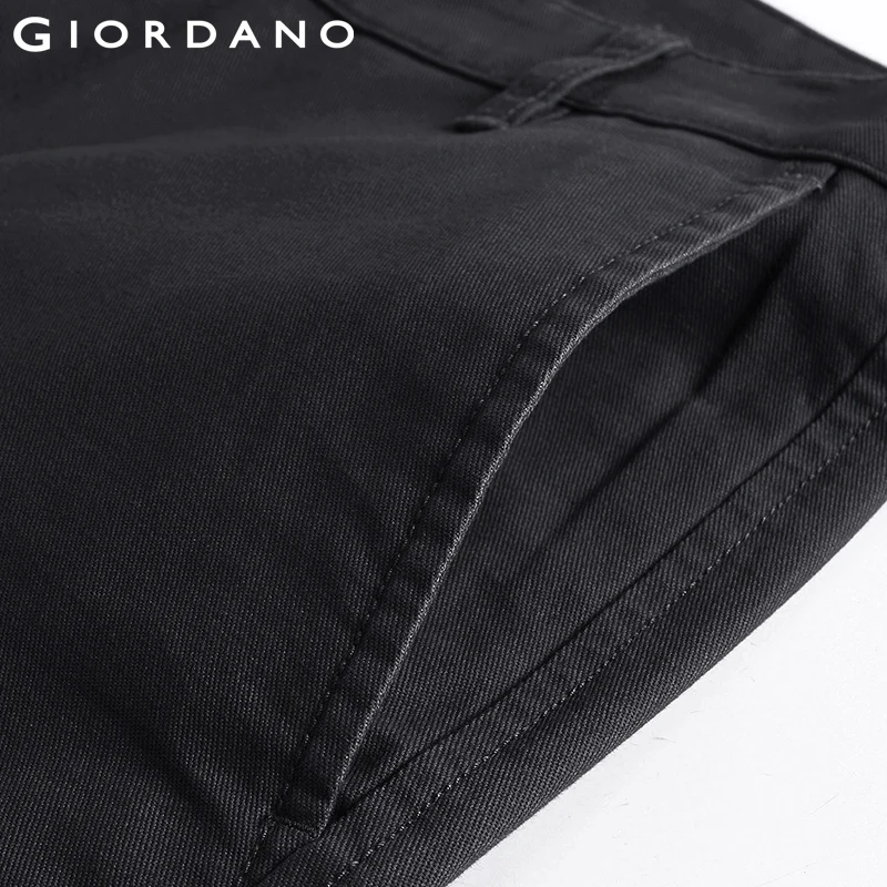 Giordano мужские хлопчатобумажные повседневные брюки на средней талии slim fit，данные брюки выполнены в двух цветах