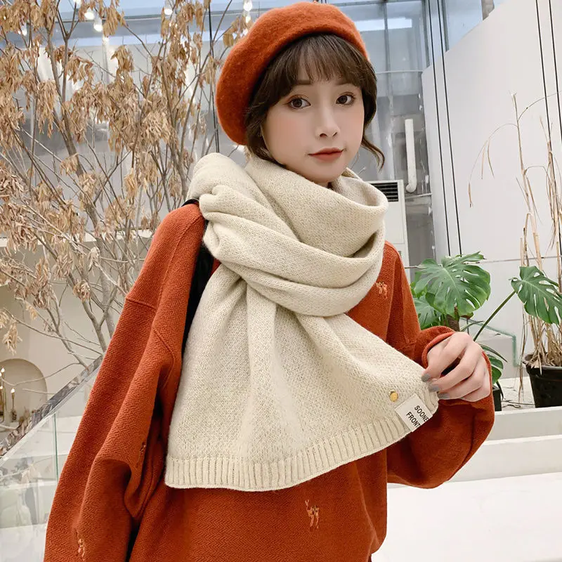 Зеленые полоски шарфы для девочек и мальчиков женщин женские зимние плотные