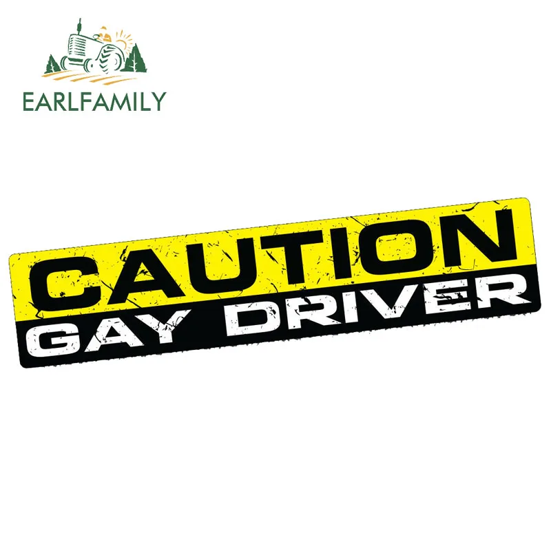 EARLFAMILY 15 см x 3 автомобильные наклейки внимание гей водитель забавная наклейка JDM