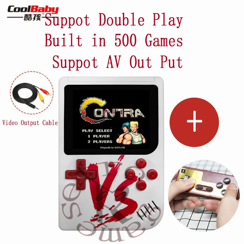 Новинка Q3 двойная игра мини VS портативная игровая консоль Ретро встроенный 500