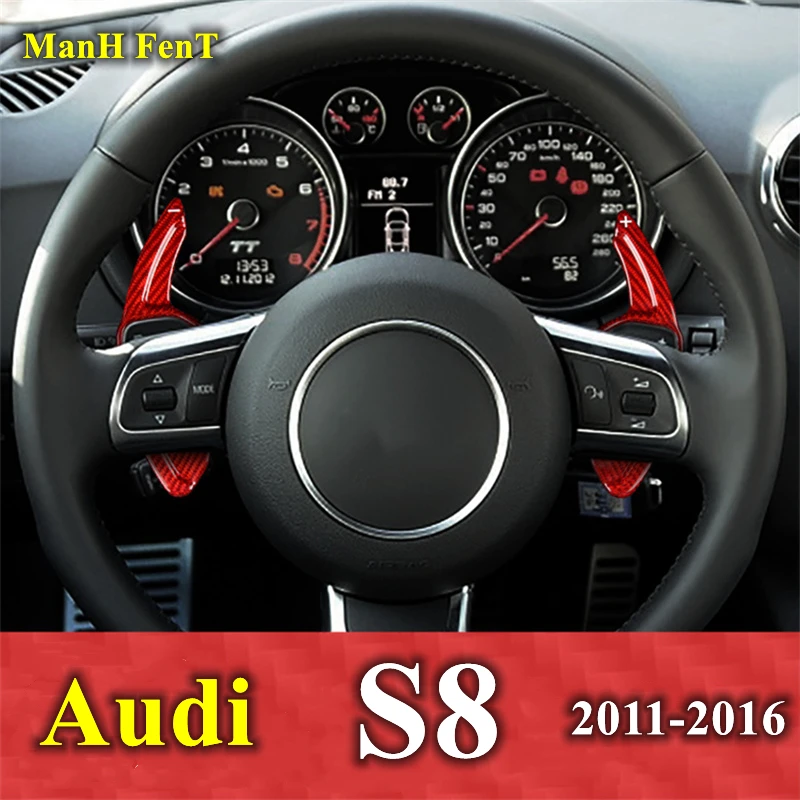 

For 2011-2016 Audi S8 Car Steering Wheel Shift Paddle Shifter Extension Forged Carbon Fiber