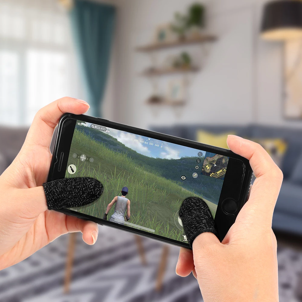 Игровые перчатки для пальцев, игровой контроллер, защита от пота, не царапается, чувствительный дышащий нейлоновый сенсорный экран для мобильного телефона
