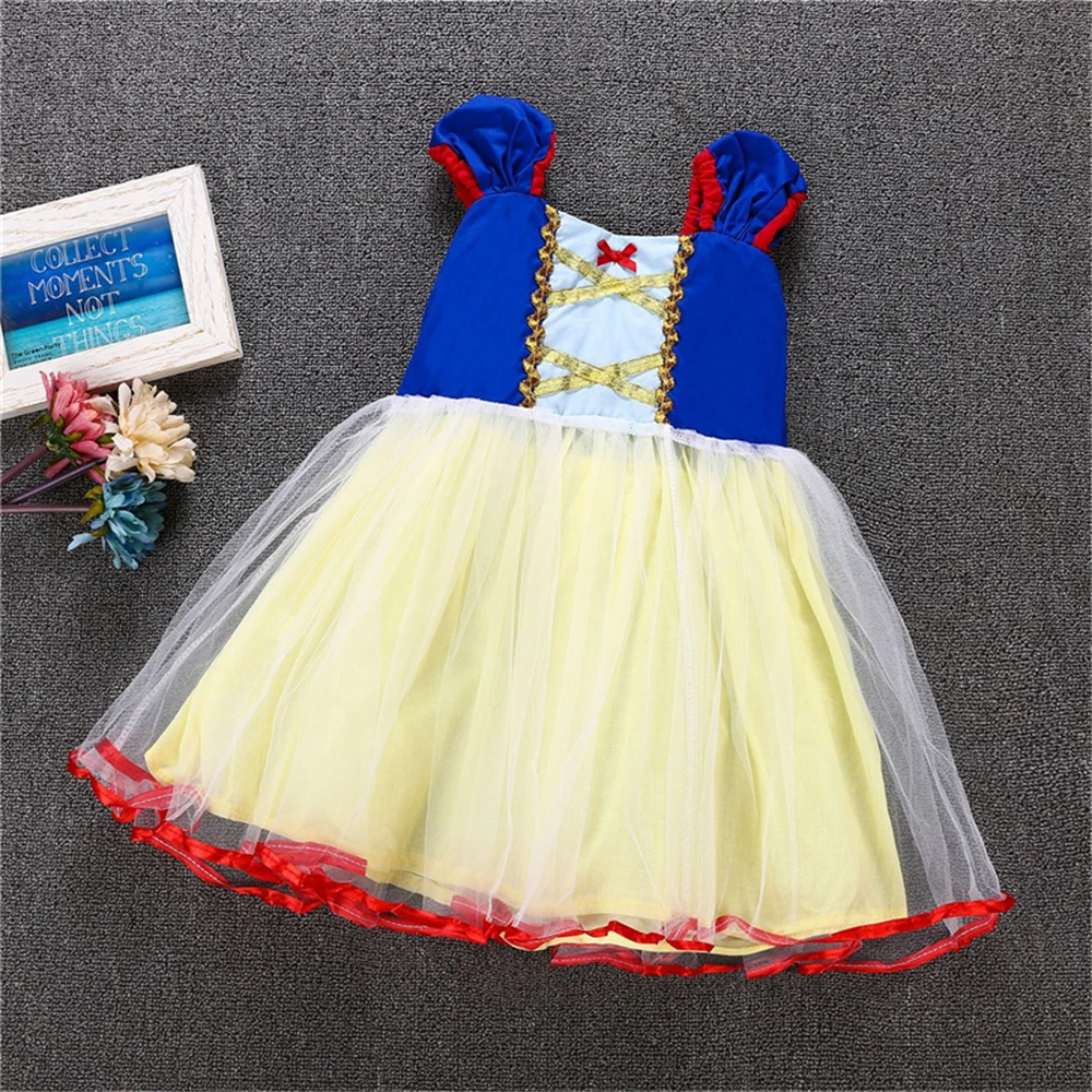 Halloween Christmas Girls Beauty and Beast Cosplay Infant Costume Belle Princess Dress Children Floral 1 2 3 4 5 6 years | Детская
