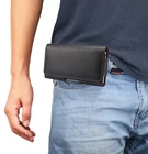 Повседневный мужской поясной кошелек из искусственной кожи для iPhone Samsung S21 S20 S10 Note 20 10 Ultra LG Горизонтально