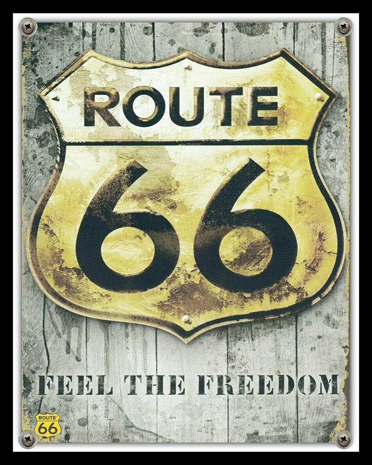 

Route 66 Historic Roadtrip American Highway Metal Sign Retro Wall Home Bar Pub Vintage Cafe Decor, 8x12 Inch