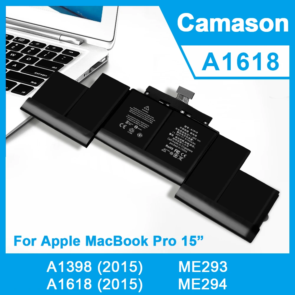 Camason A1618 Аккумулятор для ноутбука Apple Macbook Pro 15 дюймов ноутбук заменяет батареи ME293