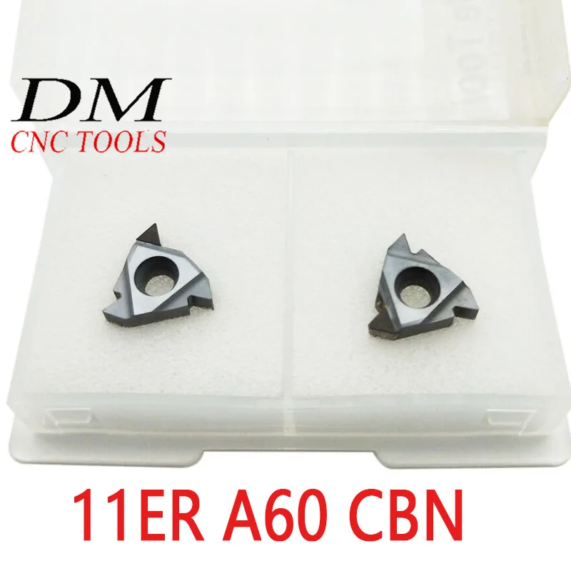 

2pcs 11ER A60 CBN Thread cubic boron nitrideSteel processing Polycrystalline diamond bits CBN