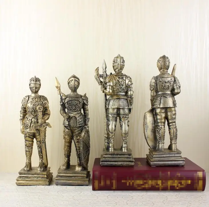[MGT] средневековая Европейская Оловянная скульптура самурайского воина/кукла