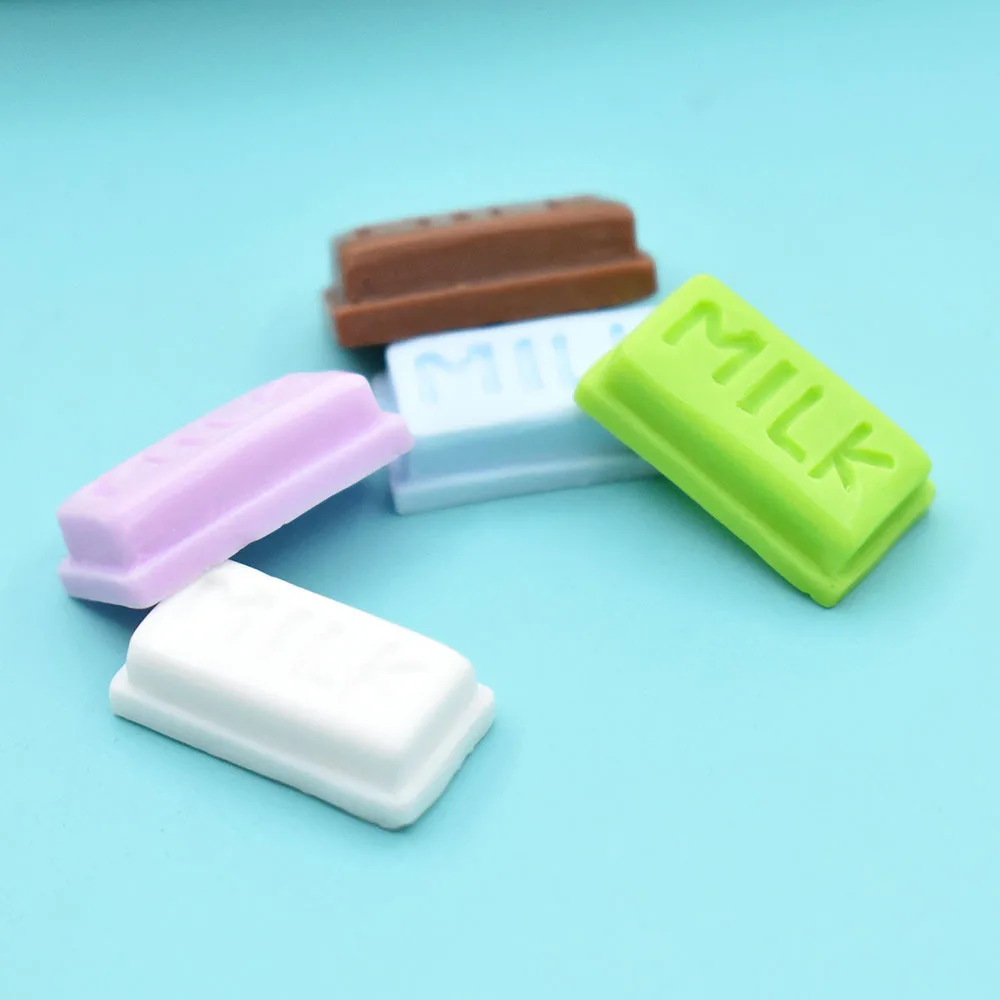 10/20Pcs Resin Chocolate Milk DIY Craft Supplies Phone Shell Decoration Phone Case Clay Deco Jewelry Hair Accessories